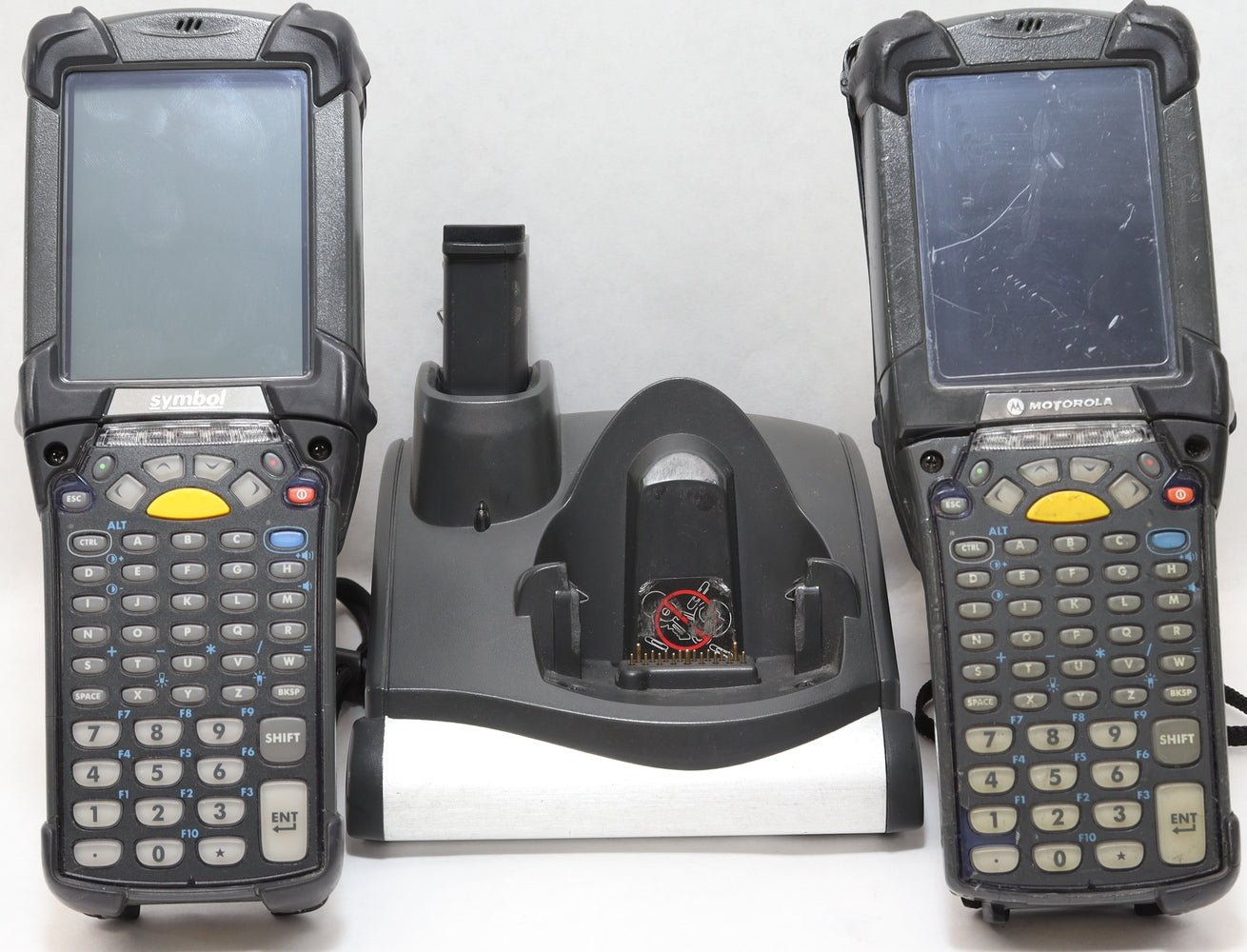 SYMBOL / MOTOROLA MC9090 BUNDLE OF TWO BARCODE SCANNER COMPUTERS, EXTRA BATTERY