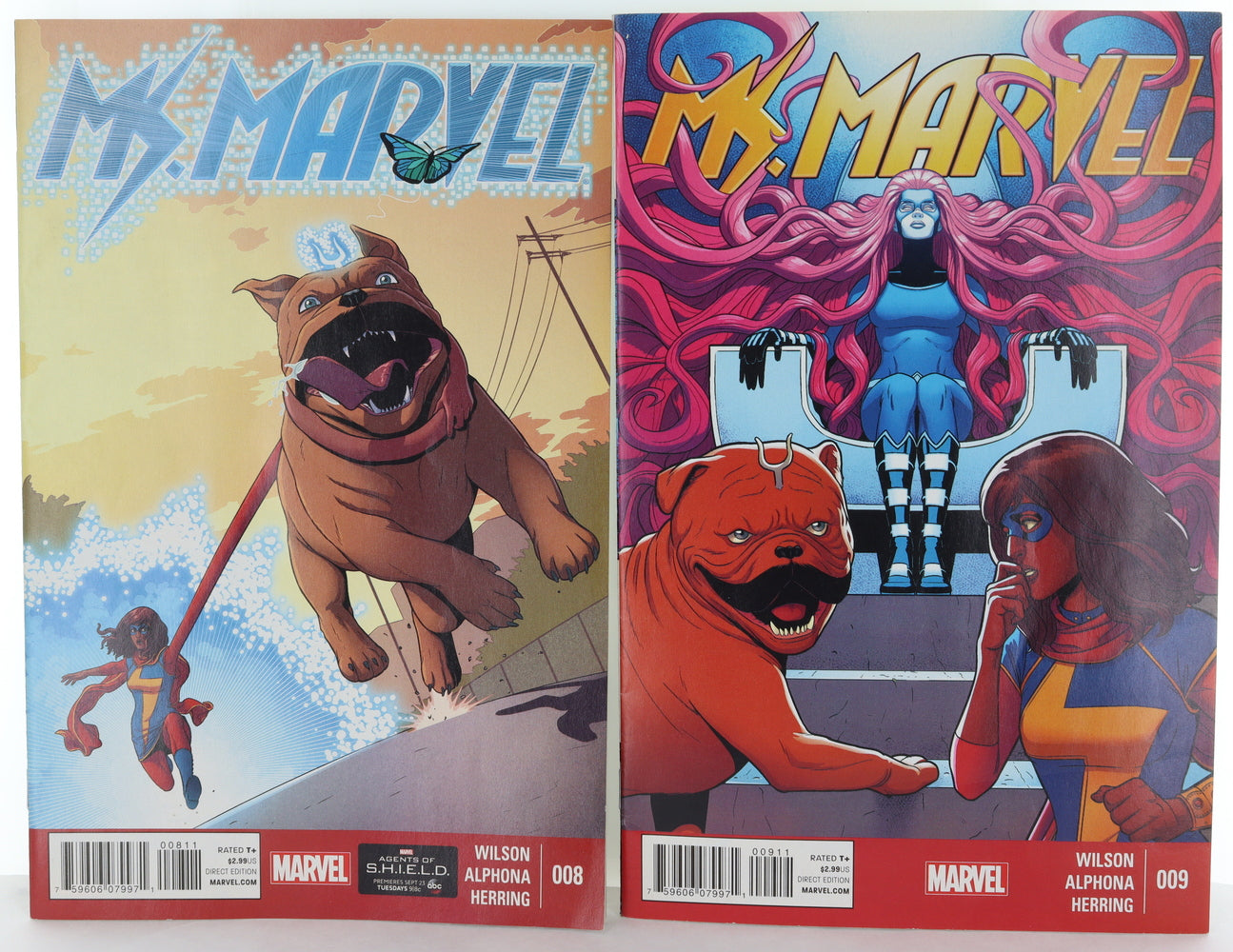 MS. MARVEL DIRECT EDITION NEAR MINT # 8 & 9 2014 SERIES
