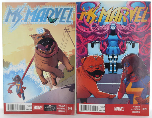 MS. MARVEL DIRECT EDITION NEAR MINT # 8 & 9 2014 SERIES