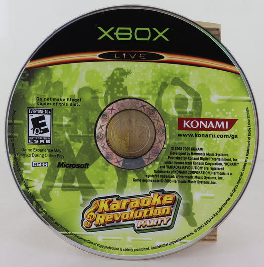 XBOX KARAOKE REVOLUTION, KARAOKE REVOLUTION PARTY DISC ONLY BUNDLE