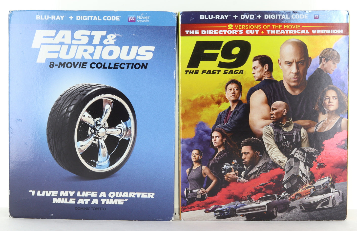 Fast & Furious 8-movie Collection + F9 The Fast Saga Blu-Ray Bundle