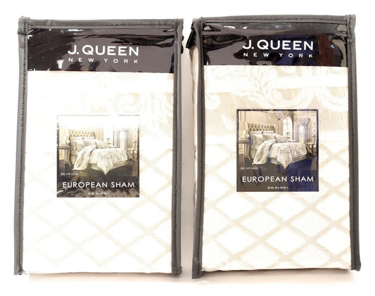 J. Queen New York Bel Air European Sham Pillow Cover in Color Sand 2 PCS.